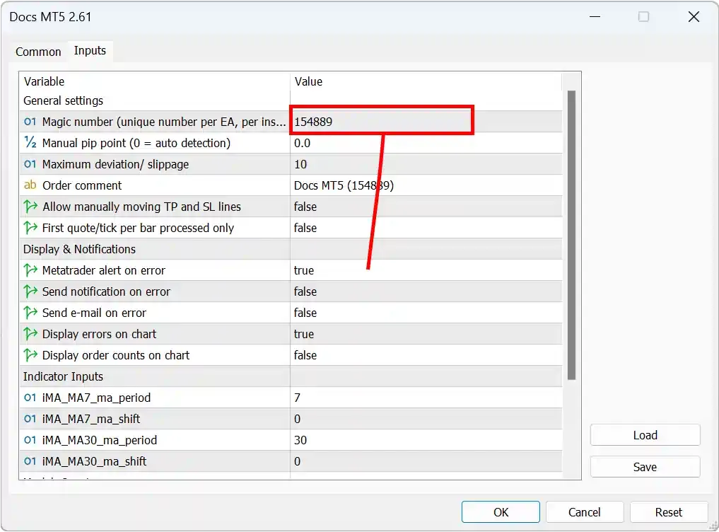 ea magic number property