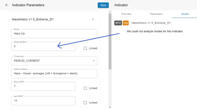 buffer reader export for arrows indicator